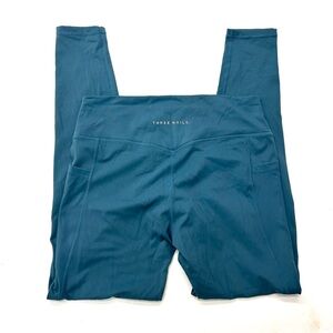 Three Nails Leggings Teal Blue Nova Pocket Tights Pants Athletic Yoga